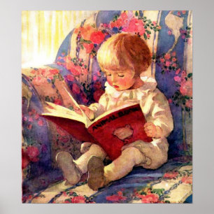 Afdrukken  canvas lezen poster