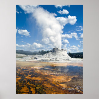 Afdrukken - Castle Geyser, Yellowstone National Pa Poster