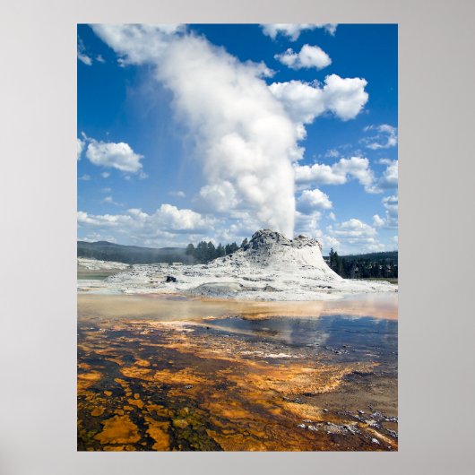 Afdrukken - Castle Geyser, Yellowstone National Pa Poster (Voorkant)