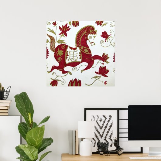 Afdrukken, Chinees Zodiac Horse Poster (Thuiskantoor)