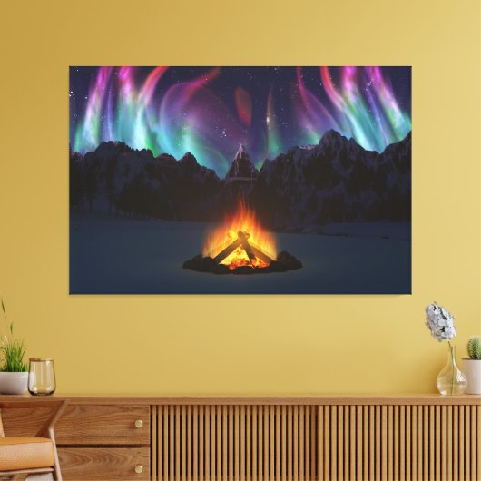 Afdrukken Cwm Aurora Canvas (Insitu (Woonkamer))