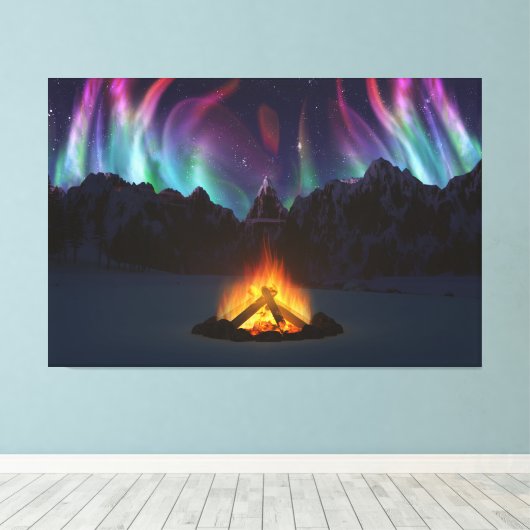 Afdrukken Cwm Aurora Canvas (Insitu (Houten vloer))