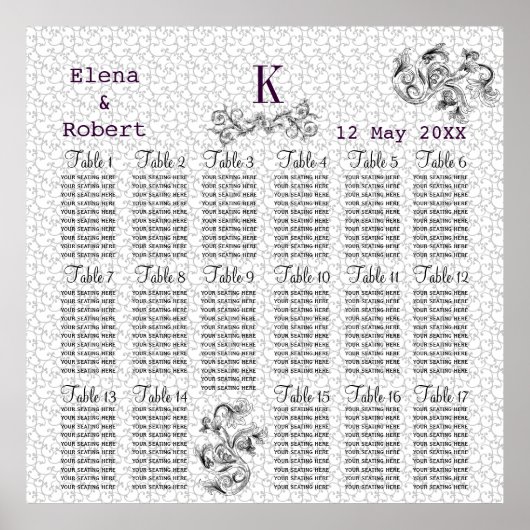 Afdrukken Damasmagneten Poster (Voorkant)