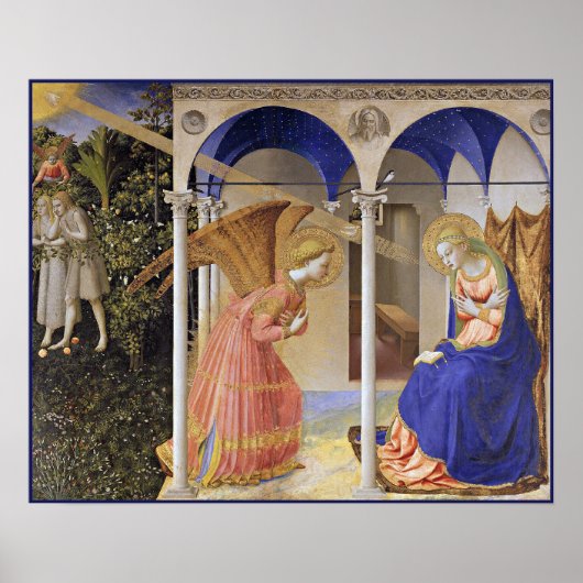 Afdrukken: De aankondiging van Fra Angelico Poster (Voorkant)