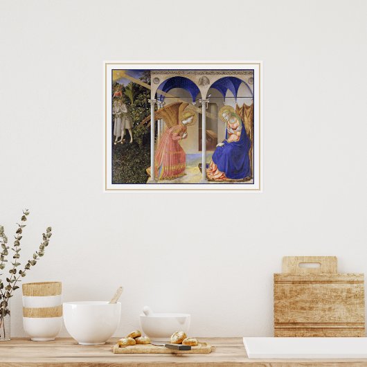 Afdrukken: De aankondiging van Fra Angelico Poster (Keuken)
