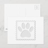 Afdrukken Dog Paw Uitknippen Briefkaart (Voorkant / Achterkant)