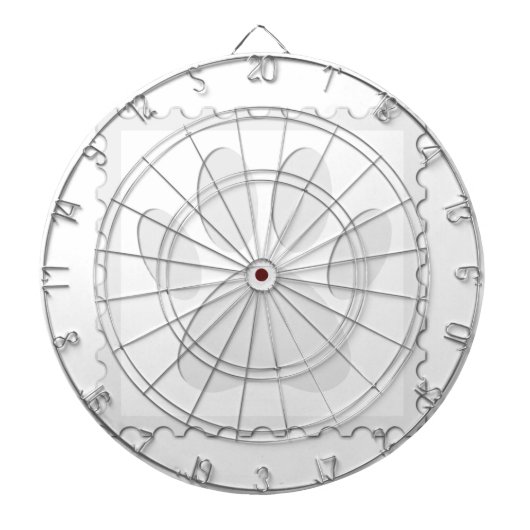 Afdrukken Dog Paw Uitknippen Dartbord (Voorkant)