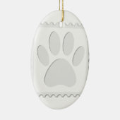 Afdrukken Dog Paw Uitknippen Keramisch Ornament (Rechts)