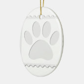 Afdrukken Dog Paw Uitknippen Keramisch Ornament (Links)