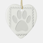 Afdrukken Dog Paw Uitknippen Keramisch Ornament (Rechts)
