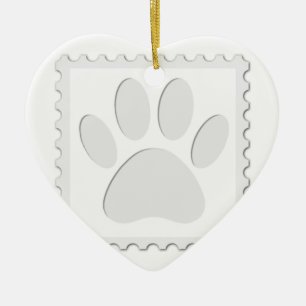 Afdrukken Dog Paw Uitknippen Keramisch Ornament