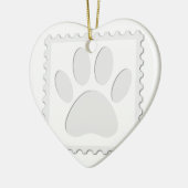 Afdrukken Dog Paw Uitknippen Keramisch Ornament (Links)