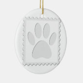 Afdrukken Dog Paw Uitknippen Keramisch Ornament (Rechts)