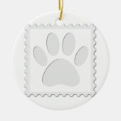 Afdrukken Dog Paw Uitknippen Keramisch Ornament (Voorkant)