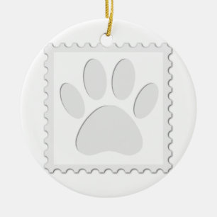 Afdrukken Dog Paw Uitknippen Keramisch Ornament