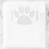 Afdrukken Dog Paw Uitknippen Ovale Sticker (Tas)