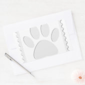 Afdrukken Dog Paw Uitknippen Rechthoekige Sticker (Envelop)