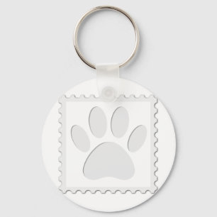 Afdrukken Dog Paw Uitknippen Sleutelhanger