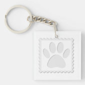 Afdrukken Dog Paw Uitknippen Sleutelhanger (voorkant)