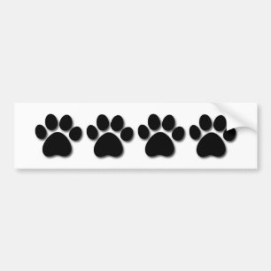 Afdrukken Dog Paw voor Hondenliefhebber ZWART PAW Bumpersticker