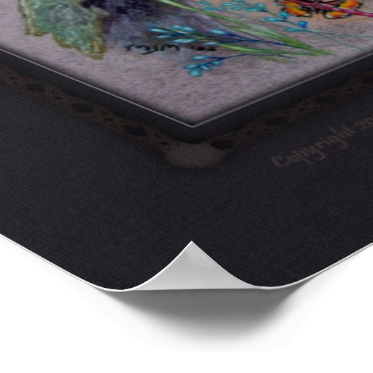 Afdrukken - Draak en het vliegtuig Poster (Hoek)