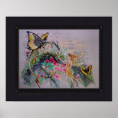 Afdrukken - Draak en het vliegtuig Poster (Voorkant)