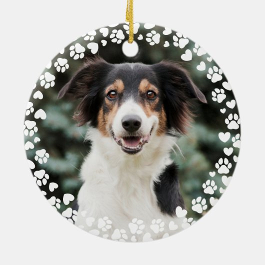 Afdrukken en foto's van aangepaste Lijsten verven Keramisch Ornament (Achterkant)