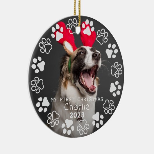 Afdrukken en foto's van aangepaste Lijsten verven Keramisch Ornament (Rechts)