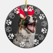 Afdrukken en foto's van aangepaste Lijsten verven Keramisch Ornament (Achterkant)