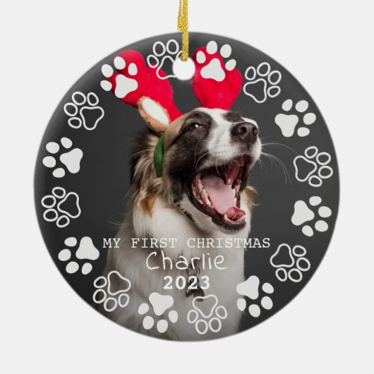 Afdrukken en foto's van aangepaste Lijsten verven Keramisch Ornament (Achterkant)