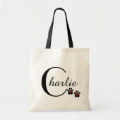  afdrukken en hart tote bag (Voorkant)