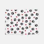 Afdrukken en hart verven fleece deken (Voorkant (Horizontaal))