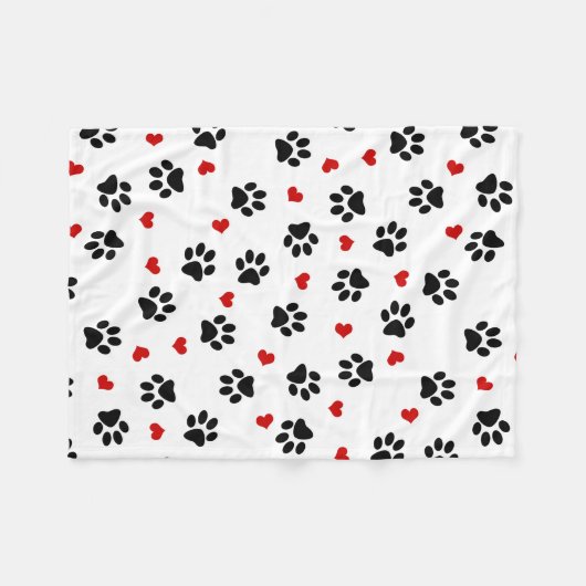 Afdrukken en hart verven fleece deken (Voorkant (Horizontaal))