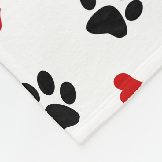 Afdrukken en hart verven fleece deken (Hoek)