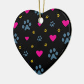 Afdrukken en hart verven keramisch ornament (Links)