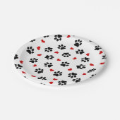 Afdrukken en hart verven papieren bordje (Gekanteld)