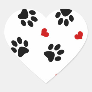 Afdrukken en hart verven sticker