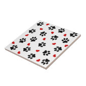 Afdrukken en hart verven tegeltje (Zijkant)