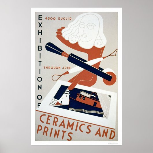Afdrukken en keramische artikelen Expo 1938 WPA Poster (Voorkant)