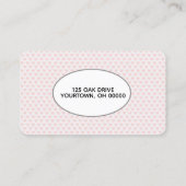 Afdrukken en roze harten tekenen visitekaartje (Achterkant)