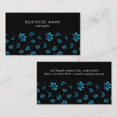 Afdrukken en vergroten/combineren in blauwe kleur visitekaartje (Voorkant / Achterkant)