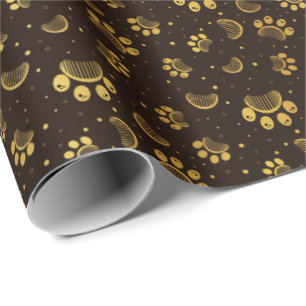 Afdrukken en vergroten/combineren in Gold Color Cadeaupapier