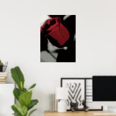 Afdrukken - Enkelvoudige rode roze Poster (Thuiskantoor)