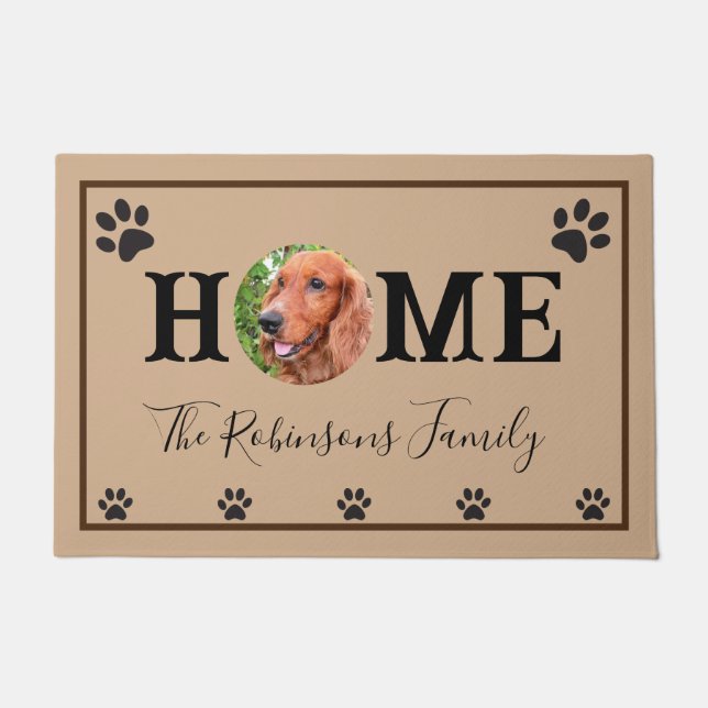 Afdrukken foto's samenstellen en naam huisstijl deurmat (Voorkant)