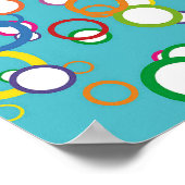 Afdrukken gekleurd cirkels canvas poster (Hoek)