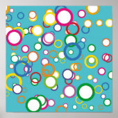 Afdrukken gekleurd cirkels canvas poster (Voorkant)