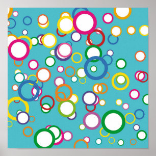 Afdrukken gekleurd cirkels canvas poster