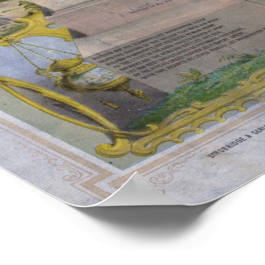 Afdrukken - George Washington als Freemason Poster (Hoek)