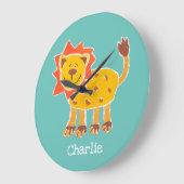 Afdrukken gepersonaliseerde lion Collage Grote Klok (Hoek)