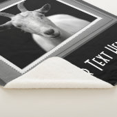 Afdrukken gepersonaliseerde witte geitefotografie sherpa deken (3/4)